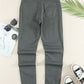 Button Fly Hem Detail Skinny Jeans - MegaSuperStar