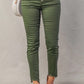 Button Fly Hem Detail Skinny Jeans - MegaSuperStar