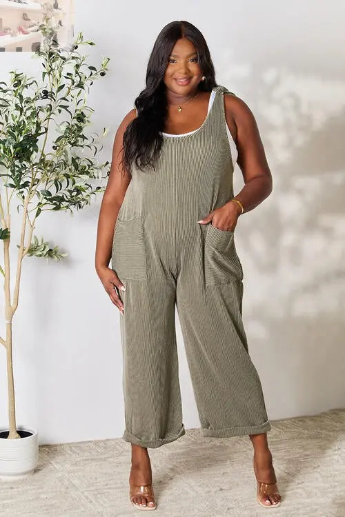 Celeste Full Size Straight Overall with Pockets - MegaSuperStar