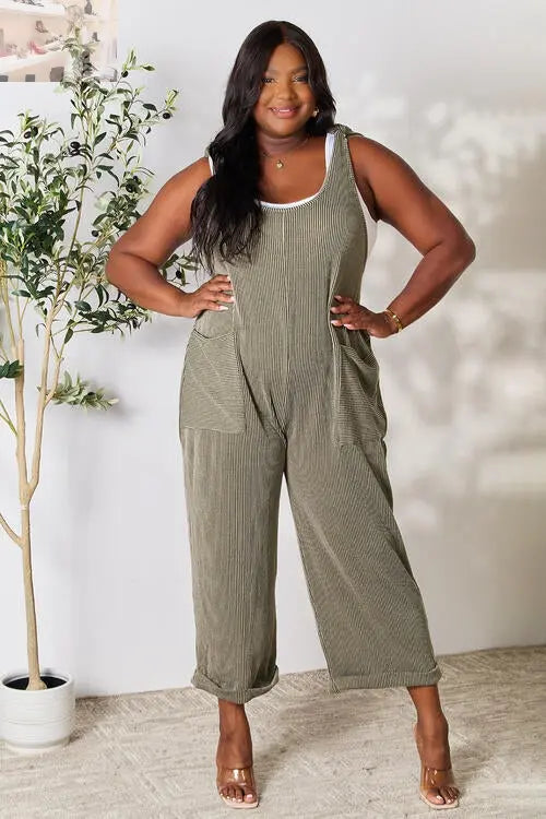 Celeste Full Size Straight Overall with Pockets - MegaSuperStar