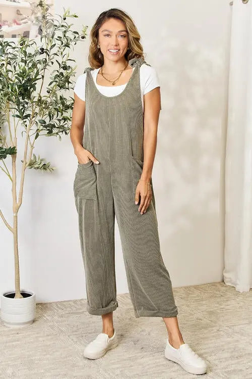 Celeste Full Size Straight Overall with Pockets - MegaSuperStar