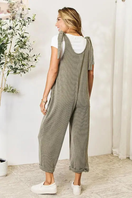 Celeste Full Size Straight Overall with Pockets - MegaSuperStar