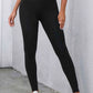 Crisscross Detail Wide Waistband Leggings - MegaSuperStar