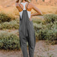 Double Take Full Size Sleeveless V-Neck Pocketed Jumpsuit - MegaSuperStar