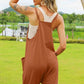 Double Take Full Size Sleeveless V-Neck Pocketed Jumpsuit - MegaSuperStar