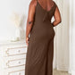 Double Take Full Size Soft Rayon Spaghetti Strap Tied Wide Leg Jumpsuit - MegaSuperStar