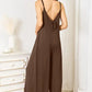 Double Take Full Size Soft Rayon Spaghetti Strap Tied Wide Leg Jumpsuit - MegaSuperStar