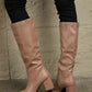 East Lion Corp Block Heel Knee High Boots - MegaSuperStar