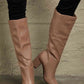 East Lion Corp Block Heel Knee High Boots - MegaSuperStar
