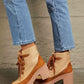 East Lion Corp Lace Up Lug Booties - MegaSuperStar