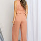 Gilli Sleeveless Wide Leg Peplum Jumpsuit - MegaSuperStar