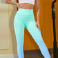 Gradient Wide Waistband Sports Leggings - MegaSuperStar