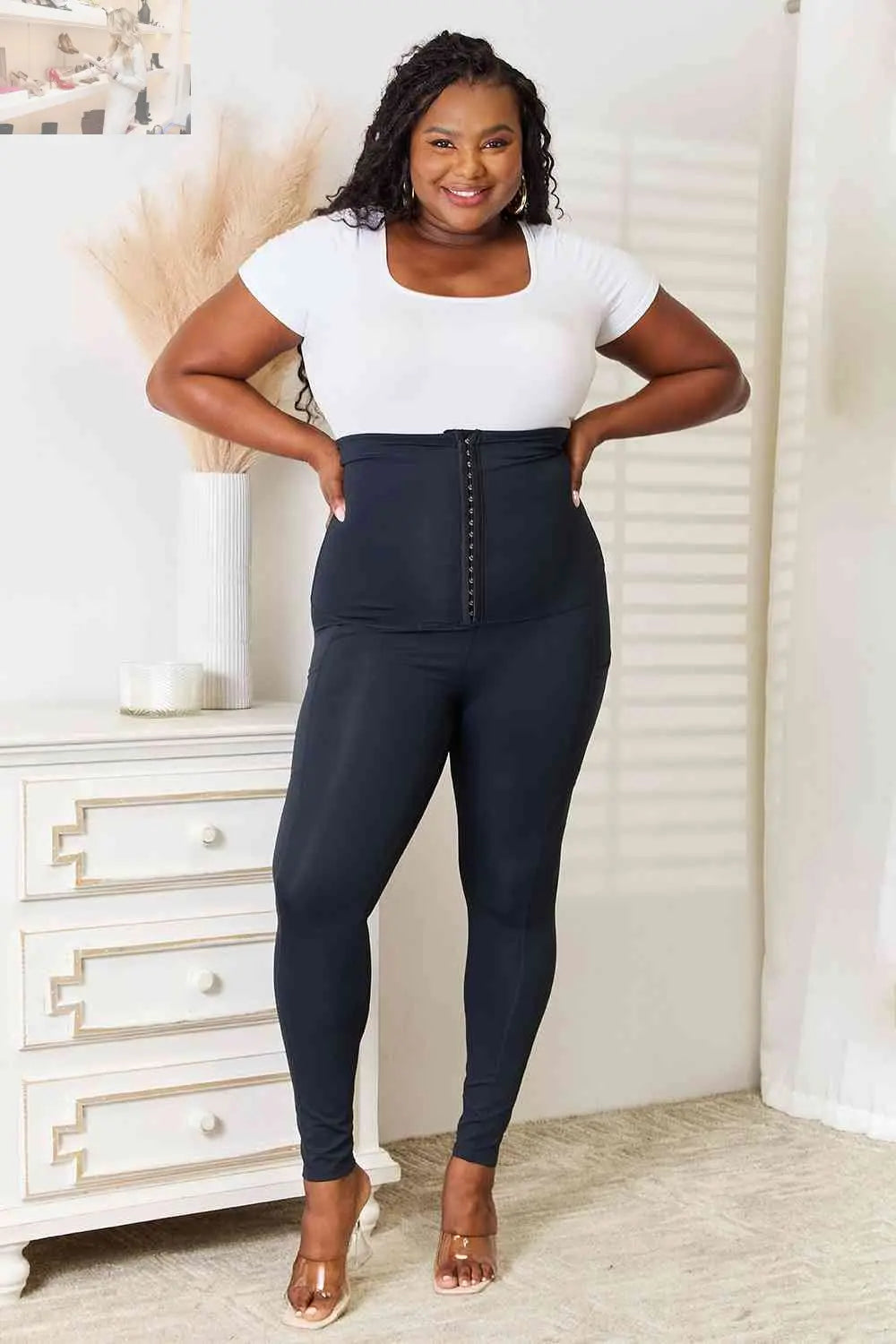 Heimish Full Size Waist Trainer Corset Leggings - MegaSuperStar