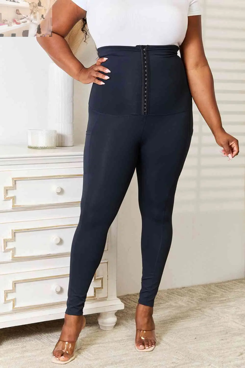 Heimish Full Size Waist Trainer Corset Leggings - MegaSuperStar