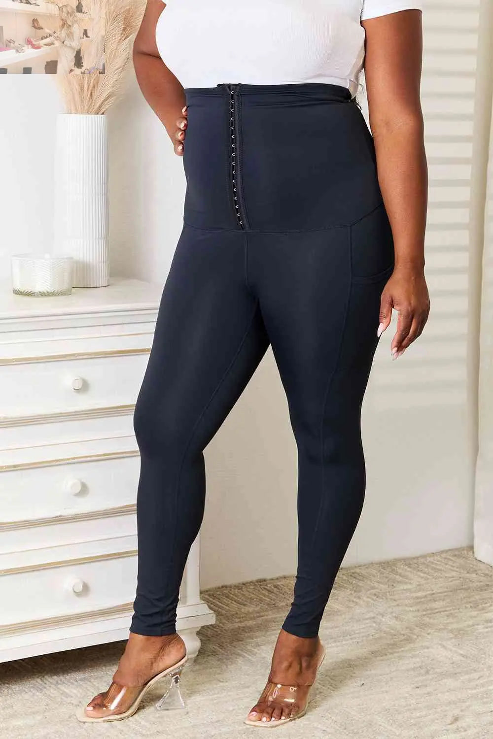 Heimish Full Size Waist Trainer Corset Leggings - MegaSuperStar