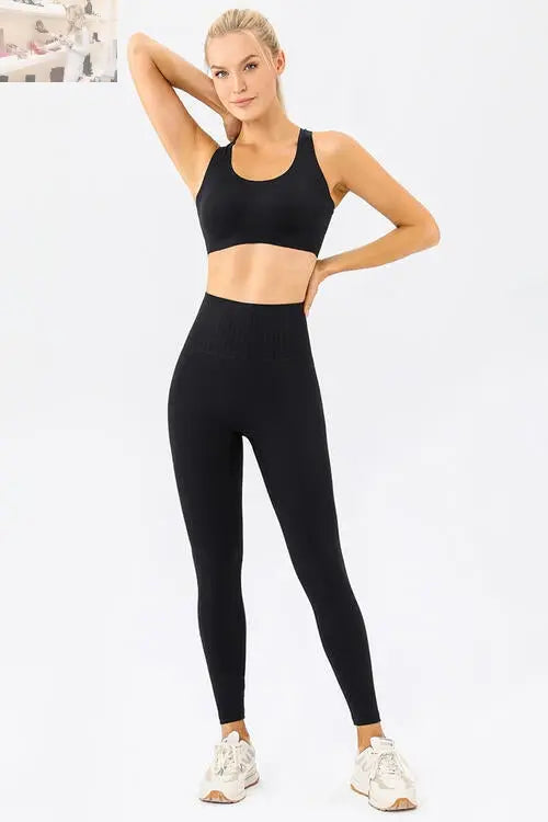 High Waistband Active Leggings - MegaSuperStar