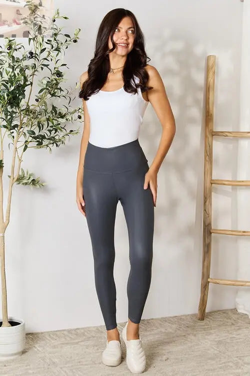 LOVEIT Full Size Wide Waistband High Waist Leggings - MegaSuperStar