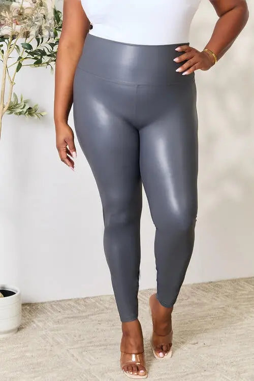 LOVEIT Full Size Wide Waistband High Waist Leggings - MegaSuperStar