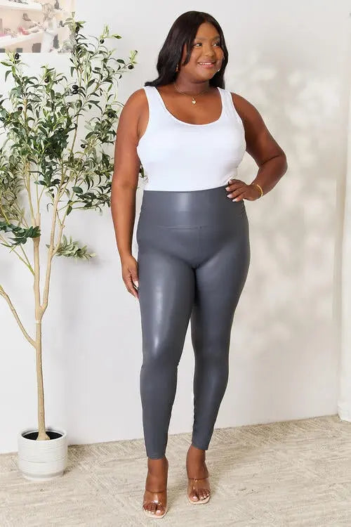 LOVEIT Full Size Wide Waistband High Waist Leggings - MegaSuperStar