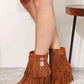 Legend Women's Tassel Wedge Heel Ankle Booties - MegaSuperStar