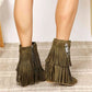 Legend Women's Tassel Wedge Heel Ankle Booties - MegaSuperStar