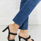 MMShoes In Love Double Braided Block Heel Sandal in Black - MegaSuperStar