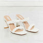 MMShoes In Love Double Braided Block Heel Sandal in White - MegaSuperStar