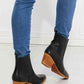 MMShoes Love the Journey Stacked Heel Chelsea Boot in Black - MegaSuperStar