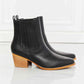 MMShoes Love the Journey Stacked Heel Chelsea Boot in Black - MegaSuperStar