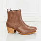 MMShoes Love the Journey Stacked Heel Chelsea Boot in Chestnut - MegaSuperStar