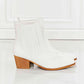 MMShoes Love the Journey Stacked Heel Chelsea Boot in White - MegaSuperStar