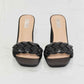 MMShoes Top of the World Braided Block Heel Sandals in Black - MegaSuperStar