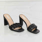 MMShoes Top of the World Braided Block Heel Sandals in Black - MegaSuperStar