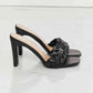 MMShoes Top of the World Braided Block Heel Sandals in Black - MegaSuperStar