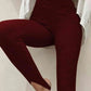 Ribbed Mid Waist Leggings - MegaSuperStar