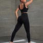 Ruched Tank and Leggings Sport Set - MegaSuperStar