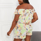 Sew In Love Full Size Pure Delight Floral Off-Shoulder Romper - MegaSuperStar