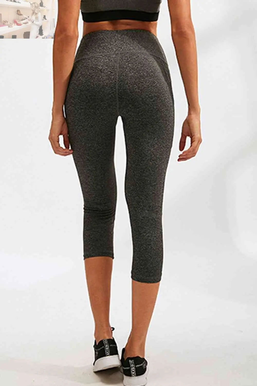 Slim Fit Wide Waistband Active Leggings with Pockets - MegaSuperStar