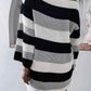 Striped Long Sleeve Mini Sweater Dress - MegaSuperStar