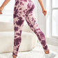 Tie-Dye Wide Waistband Active Leggings - MegaSuperStar