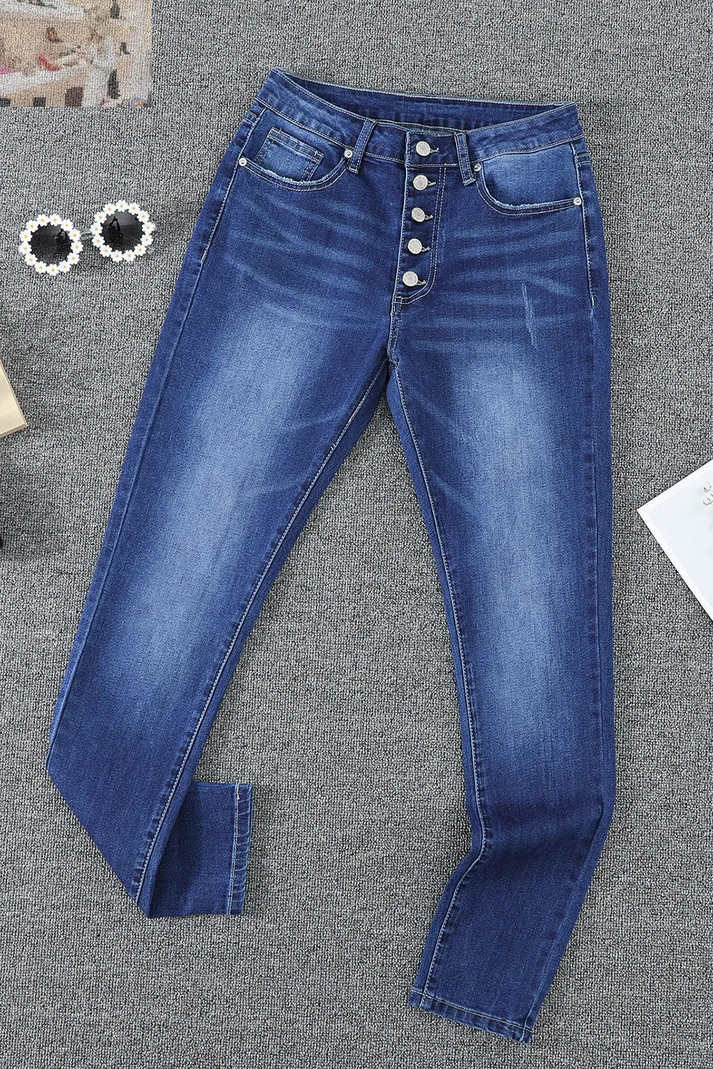 What You Want Button Fly Pocket Jeans - MegaSuperStar