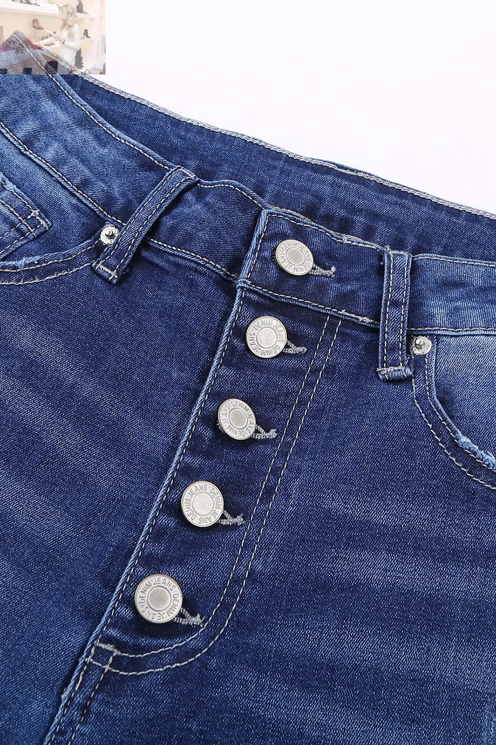 What You Want Button Fly Pocket Jeans - MegaSuperStar