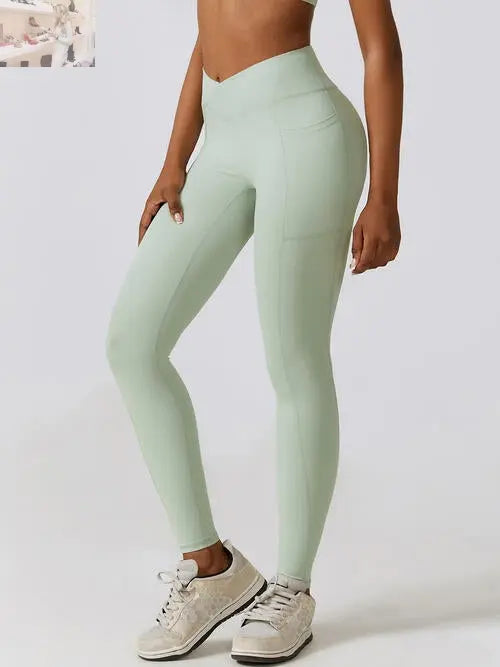 Wide Waistband Active Leggings - MegaSuperStar