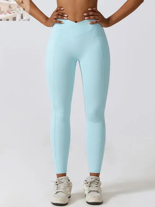 Wide Waistband Active Leggings - MegaSuperStar