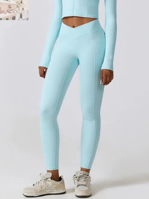 Wide Waistband Active Leggings - MegaSuperStar