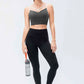 Wide Waistband Slim Fit Active Leggings - MegaSuperStar