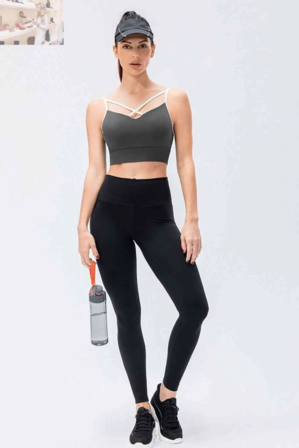 Wide Waistband Slim Fit Active Leggings - MegaSuperStar