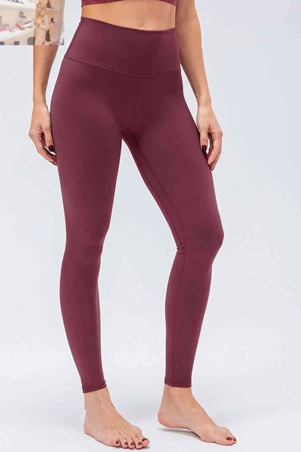 Wide Waistband Slim Fit Active Leggings - MegaSuperStar