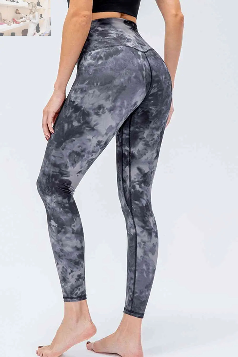 Wide Waistband Slim Fit Active Leggings - MegaSuperStar