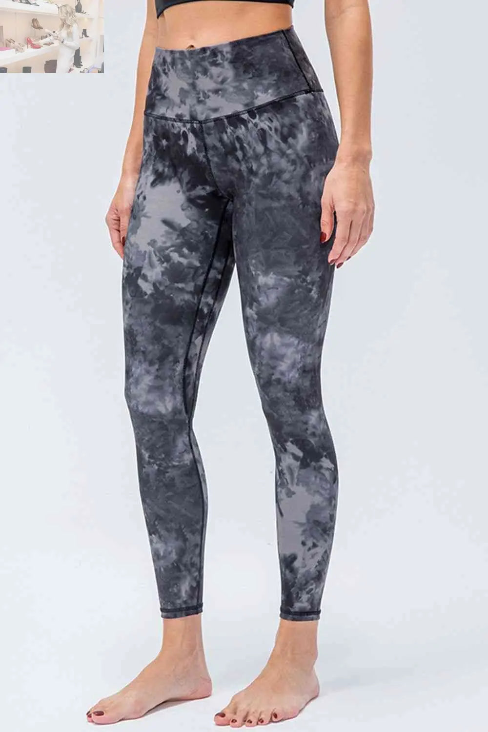 Wide Waistband Slim Fit Active Leggings - MegaSuperStar